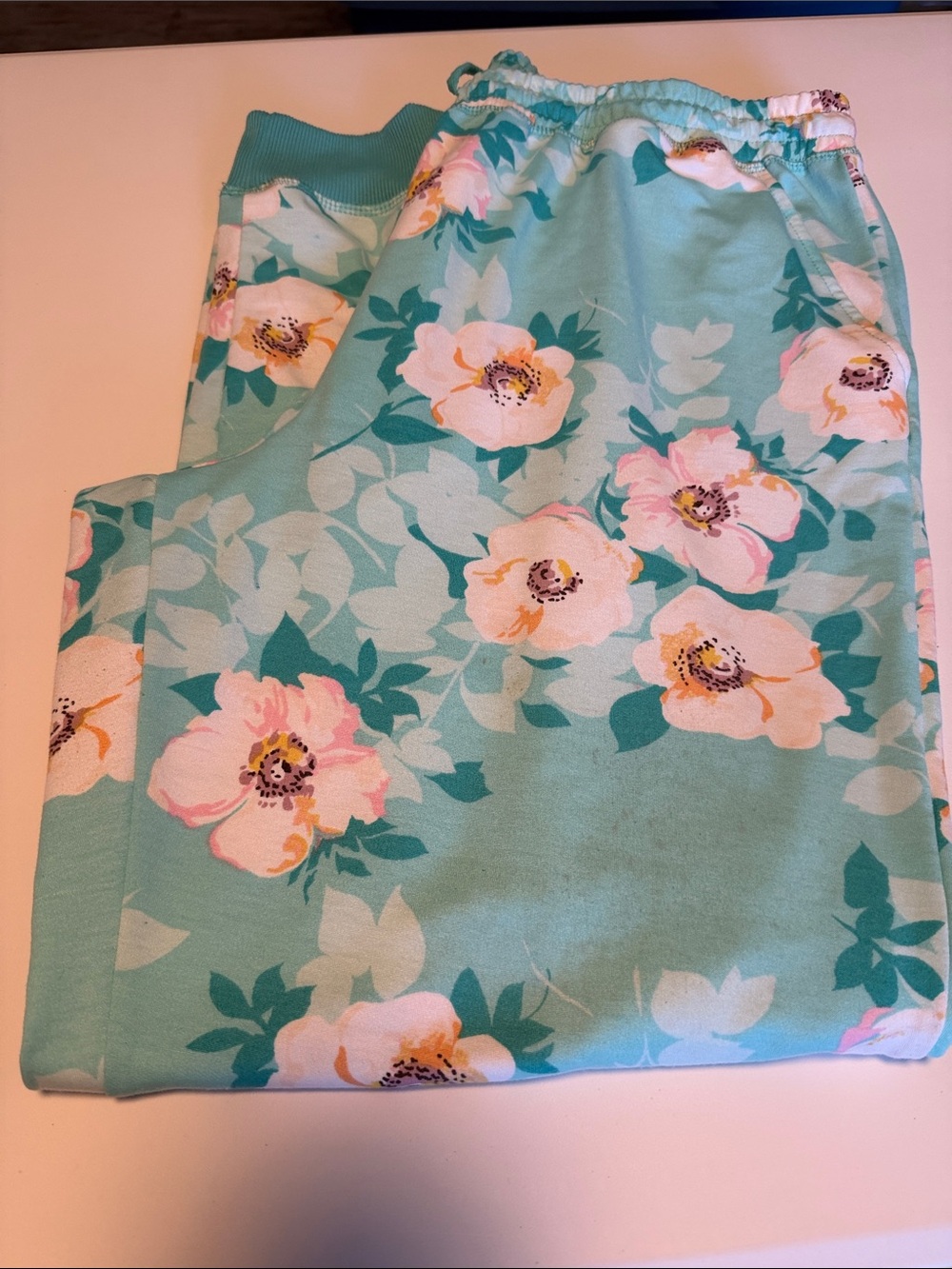 LuLaRoe Mint Floral Track Pants